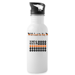 K9s Lead the Way - SAR - Water Bottle - white