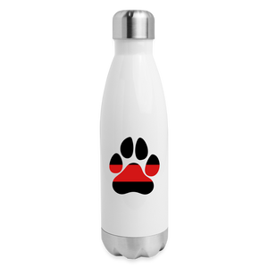 K9s Lead the Way - Fire - Insulated Stainless Steel Water Bottle - white