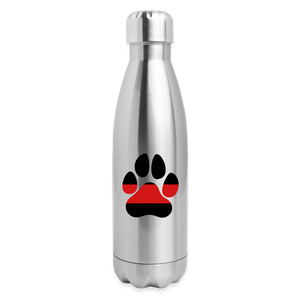 K9s Lead the Way - Fire - Insulated Stainless Steel Water Bottle - silver