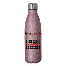 Load image into Gallery viewer, K9s Lead the Way - Fire - Insulated Stainless Steel Water Bottle - pink glitter
