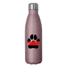 Load image into Gallery viewer, K9s Lead the Way - Fire - Insulated Stainless Steel Water Bottle - pink glitter
