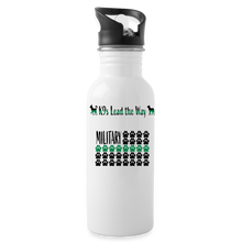 Load image into Gallery viewer, K9s Lead the Way - Military - Water Bottle - white
