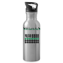 Load image into Gallery viewer, K9s Lead the Way - Military - Water Bottle - silver
