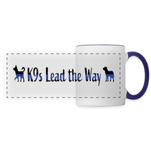 Load image into Gallery viewer, K9s Lead the Way - Police - Panoramic Mug - white/cobalt blue
