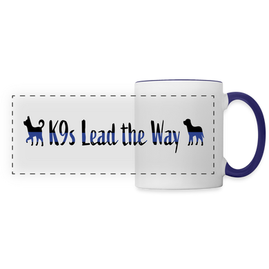 K9s Lead the Way - Police - Panoramic Mug - white/cobalt blue