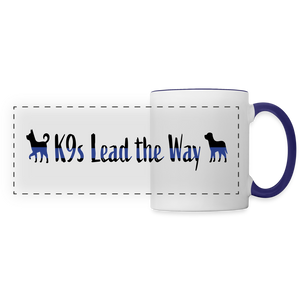 K9s Lead the Way - Police - Panoramic Mug - white/cobalt blue