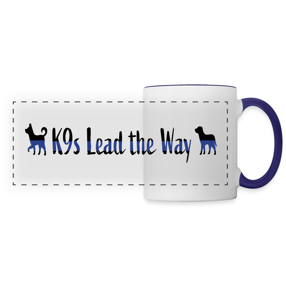 K9s Lead the Way - Police - Panoramic Mug - white/cobalt blue