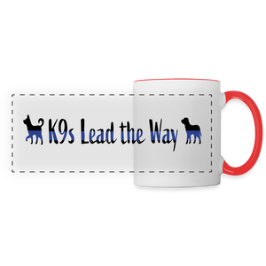 K9s Lead the Way - Police - Panoramic Mug - white/red