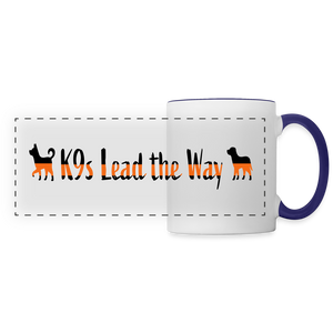 K9s Lead the Way - SAR- Panoramic Mug - white/cobalt blue