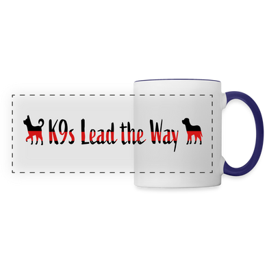 K9s Lead the Way - Fire - Panoramic Mug - white/cobalt blue