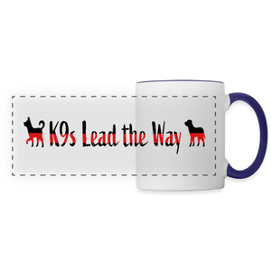 K9s Lead the Way - Fire - Panoramic Mug - white/cobalt blue