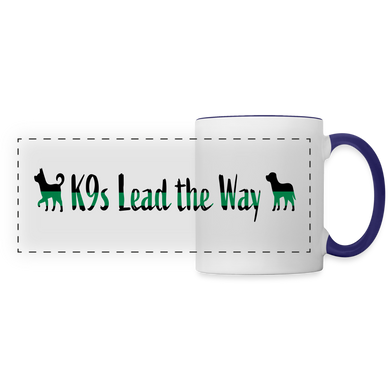 K9s Lead the Way - Military - Panoramic Mug - white/cobalt blue