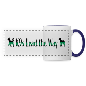 K9s Lead the Way - Military - Panoramic Mug - white/cobalt blue