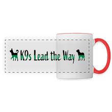 Load image into Gallery viewer, K9s Lead the Way - Military - Panoramic Mug - white/red
