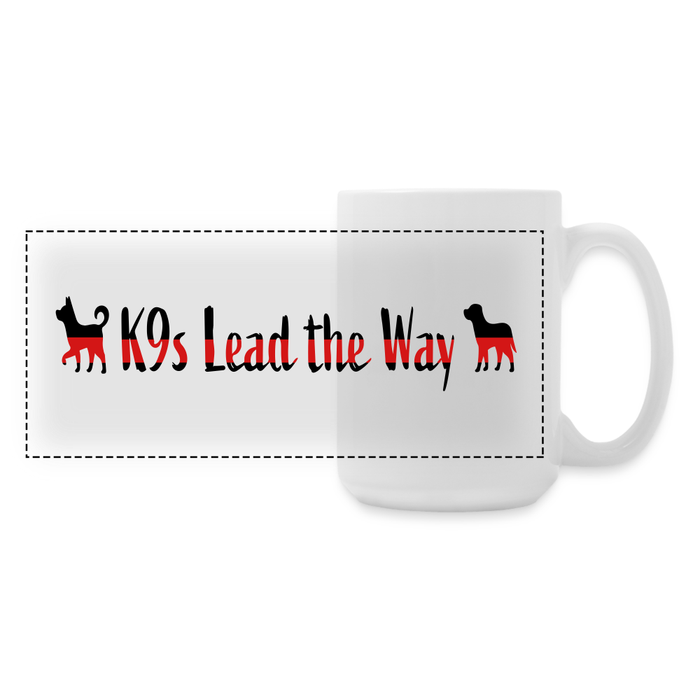 K9s Lead the Way - Fire - Panoramic Coffee/Tea Mug 15 oz - white