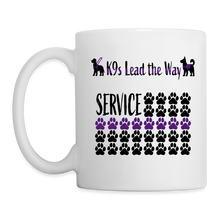 Load image into Gallery viewer, K9s Lead the Way - Service - Coffee/Tea Mug - white
