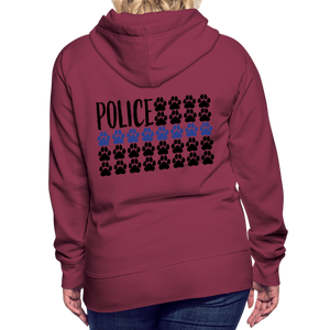 K9s Lead the Way - Police - Women’s Premium Hoodie - burgundy