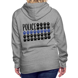 K9s Lead the Way - Police - Women’s Premium Hoodie - heather grey