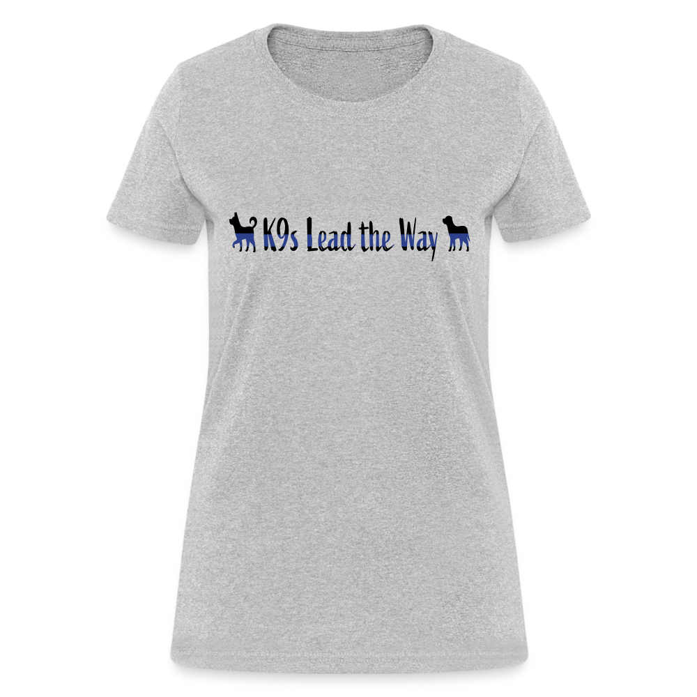 K9s Lead the Way - Police - Women's T-Shirt - heather gray