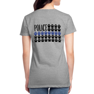 K9s Lead the Way - Police - Women’s Premium T-Shirt - heather gray