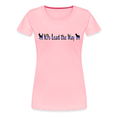 K9s Lead the Way - Police - Women’s Premium T-Shirt - pink