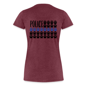 K9s Lead the Way - Police - Women’s Premium T-Shirt - heather burgundy