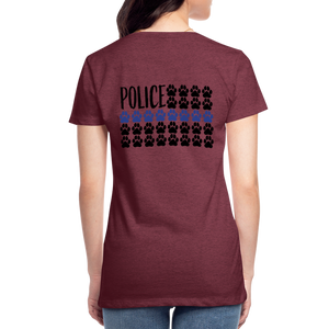 K9s Lead the Way - Police - Women’s Premium T-Shirt - heather burgundy