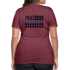 K9s Lead the Way - Police - Women’s Premium T-Shirt - heather burgundy