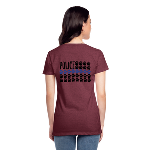 K9s Lead the Way - Police - Women’s Premium T-Shirt - heather burgundy