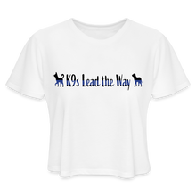 Load image into Gallery viewer, K9s Lead the Way - Police - Women&#39;s Cropped T-Shirt - white
