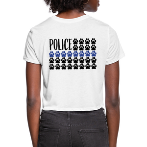 K9s Lead the Way - Police - Women's Cropped T-Shirt - white