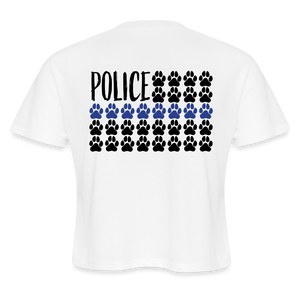 K9s Lead the Way - Police - Women's Cropped T-Shirt - white