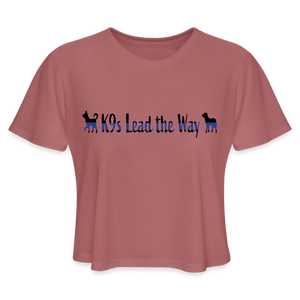 K9s Lead the Way - Police - Women's Cropped T-Shirt - mauve