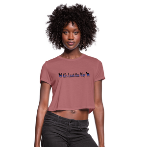 K9s Lead the Way - Police - Women's Cropped T-Shirt - mauve