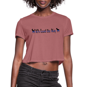 K9s Lead the Way - Police - Women's Cropped T-Shirt - mauve