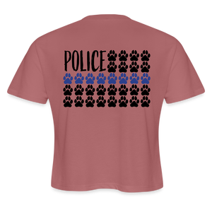 K9s Lead the Way - Police - Women's Cropped T-Shirt - mauve