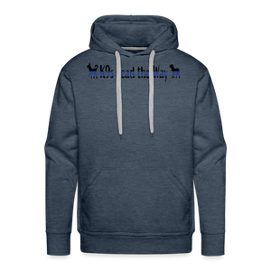 K9s Lead the Way - Police - Men’s Premium Hoodie - heather denim