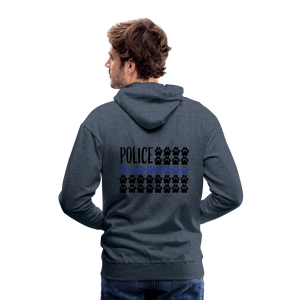 K9s Lead the Way - Police - Men’s Premium Hoodie - heather denim