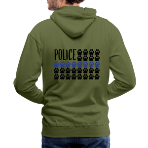 K9s Lead the Way - Police - Men’s Premium Hoodie - olive green