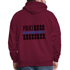 K9s Lead the Way - Police - Men's Hoodie - burgundy