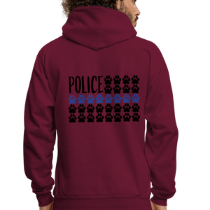 K9s Lead the Way - Police - Men's Hoodie - burgundy