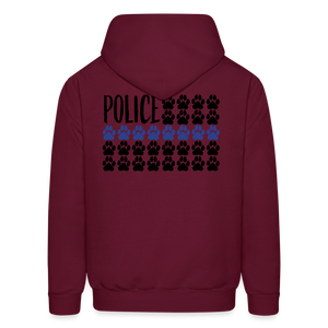 K9s Lead the Way - Police - Men's Hoodie - burgundy