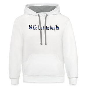 K9s Lead the Way - Police - Contrast Hoodie - white/gray