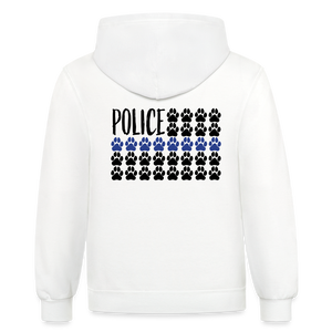 K9s Lead the Way - Police - Contrast Hoodie - white/gray