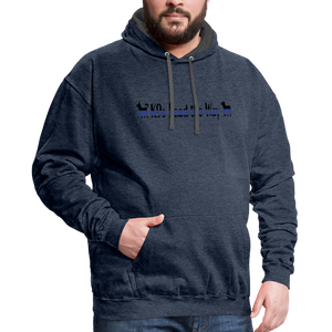 K9s Lead the Way - Police - Contrast Hoodie - indigo heather/asphalt