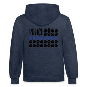 K9s Lead the Way - Police - Contrast Hoodie - indigo heather/asphalt