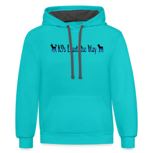 K9s Lead the Way - Police - Contrast Hoodie - scuba blue/asphalt