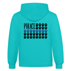 K9s Lead the Way - Police - Contrast Hoodie - scuba blue/asphalt