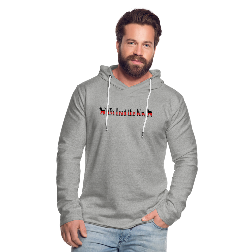 K9s Lead the Way - Police - Unisex Lightweight Terry Hoodie - heather gray