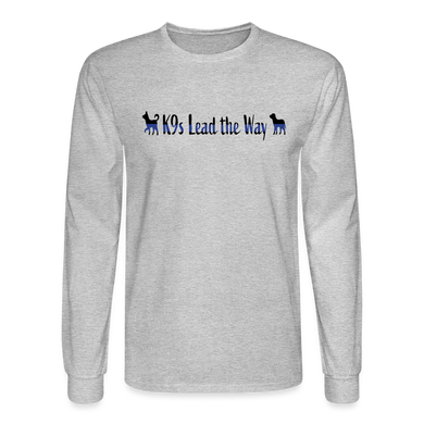 K9s Lead the Way - Police - Men's Long Sleeve T-Shirt - heather gray